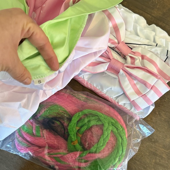 Anime Demon Slayer Kanroji Mitsuri Kimono Dress Cosplay Costume Pink Halloween - Picture 16 of 16